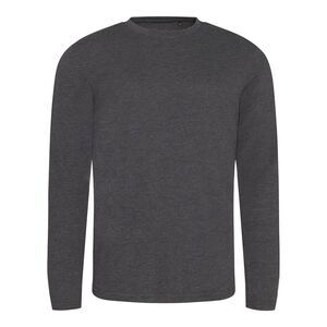 AWDis Mens Long Sleeve Tri-Blend T-Shirt / Heather Charcoal